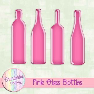 Free pink glass bottles