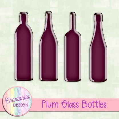 Free plum glass bottles