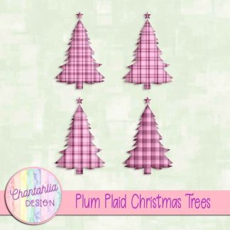 Free plum plaid christmas trees