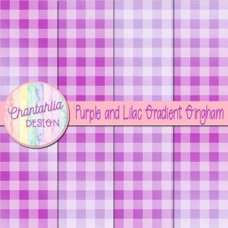 Free purple and lilac gradient gingham digital papers
