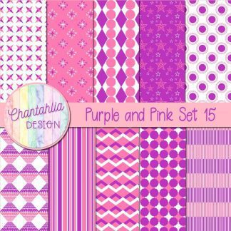 Free purple and pink digital papers set 15