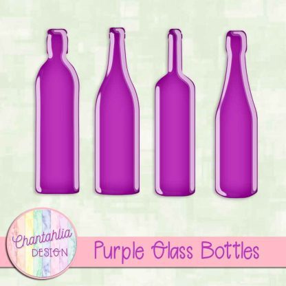Free purple glass bottles