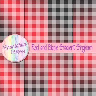Free red and black gradient gingham digital papers