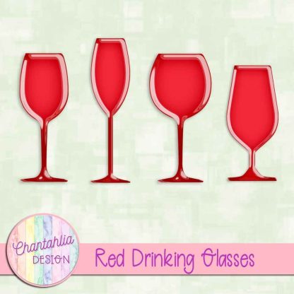 Free red drinking glasses