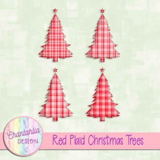Free red plaid christmas trees