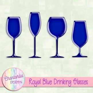 Free royal blue drinking glasses