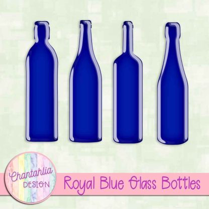 Free royal blue glass bottles