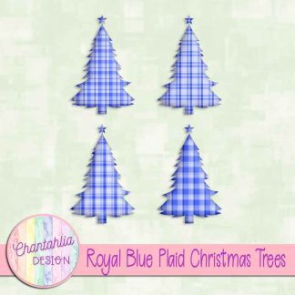 Free royal blue plaid christmas trees