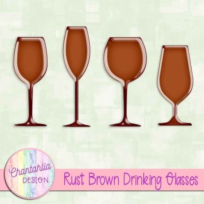 Free rust brown drinking glasses