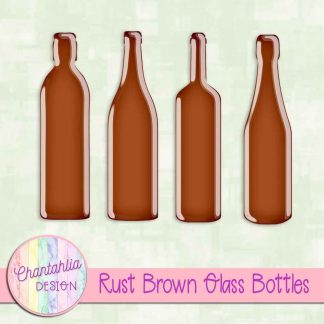 Free rust brown glass bottles