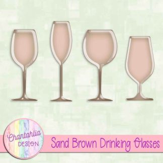 Free sand brown drinking glasses