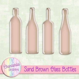 Free sand brown glass bottles