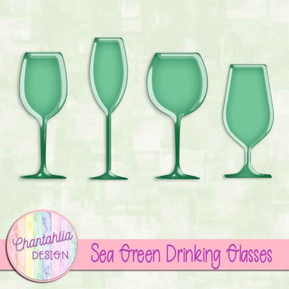 Free sea green drinking glasses