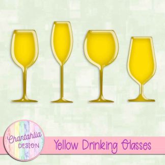 Free yellow drinking glasses