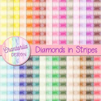 Free digital paper backgrounds featuring a diamonds in stripes design