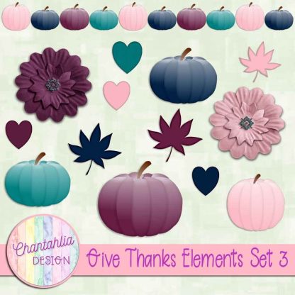 Free design elements in a Give Thanks theme.