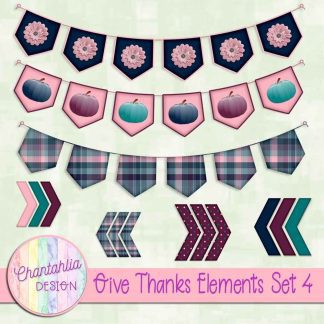 Free design elements in a Give Thanks theme.