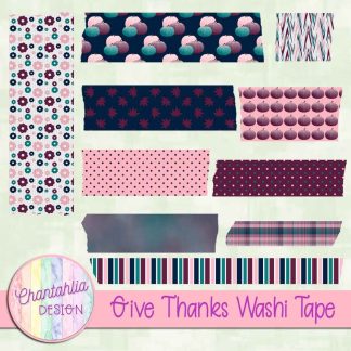 Free washi tape in a Give Thanks theme.