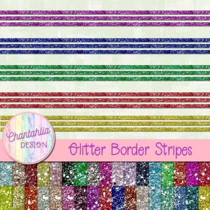 free border stripes in a glitter style