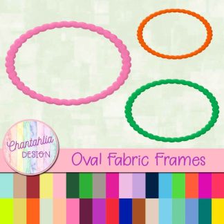 Free oval frames in a fabric style