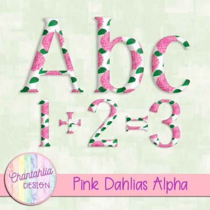 Free alpha in a pink Dahlias theme.