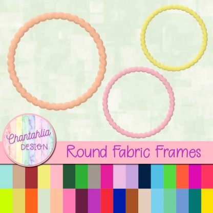 Free round frames in a fabric style.