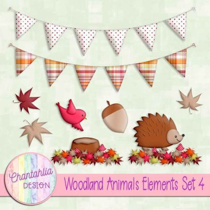 Free design elements in a Woodlands Animal theme