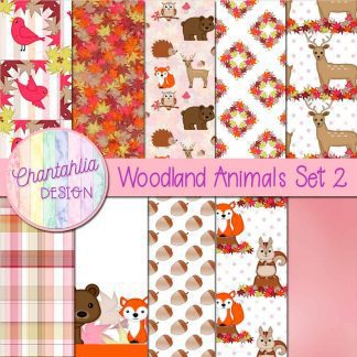 Free digital papers in a Woodlands Animal theme