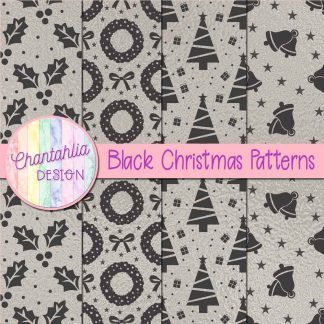 Free black christmas patterns