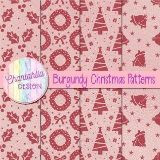 Free burgundy christmas patterns