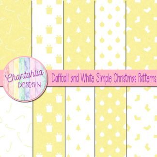 Free daffodil and white simple christmas patterns
