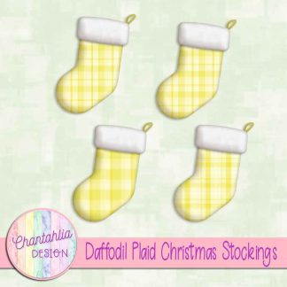 Free daffodil plaid christmas stockings