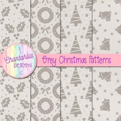 Free grey christmas patterns