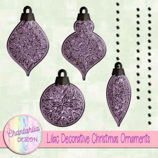 Free lilac decorative christmas ornaments