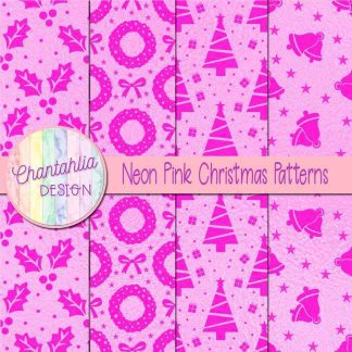 Free neon pink christmas patterns