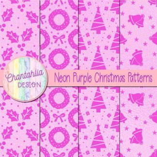 Free neon purple christmas patterns