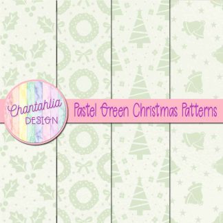 Free pastel green christmas patterns