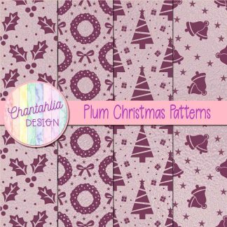 Free plum christmas patterns