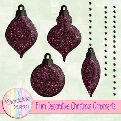Free plum decorative christmas ornaments