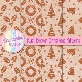 Free rust brown christmas patterns