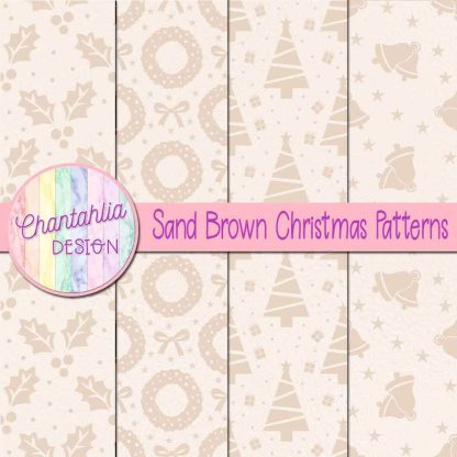 Free sand brown christmas patterns