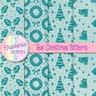 Free teal christmas patterns