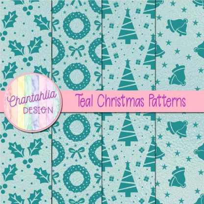 Free teal christmas patterns