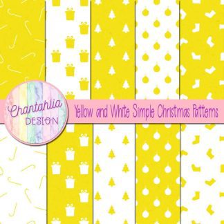 Free yellow and white simple christmas patterns