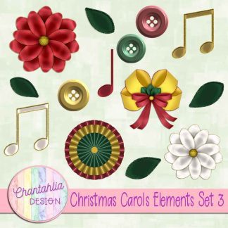 Free design elements in a Christmas Carols theme
