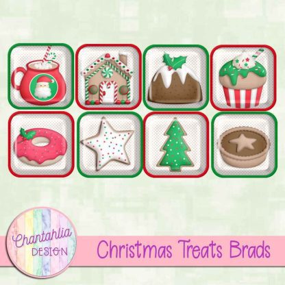 Free brads in a Christmas Treats theme