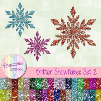 free snowflakes in a glitter style