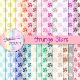 free digital paper backgrounds featuring a grunge stars design.