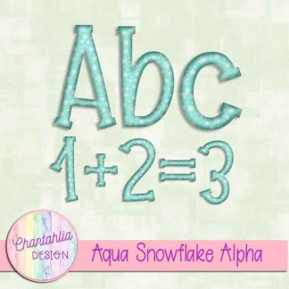 Free aqua snowflake alpha