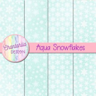 Free aqua snowflakes digital papers